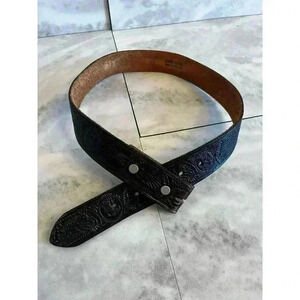 Genuine Leather Western Belt 3D Made In USA Eagle Print 34 in